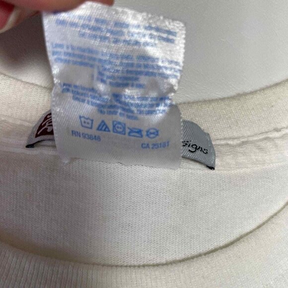 Encolor Hand Painted Designs T-Shirt Mens Small White‎ Cotton Graphic - Picture 4 of 10